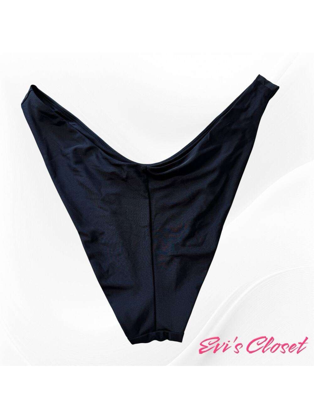 NWT Aerie Plus Super High Cut Cheekiest Bikini Bottom Black Sz XXL